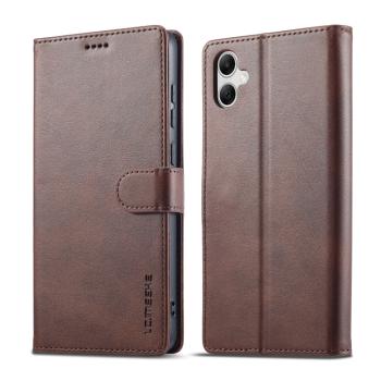IMEEKE Peňaženkový obal pre Samsung Galaxy A06 tmavohnedý
