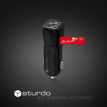 STURDO NAU-0017-STU-2XUSB AUTONABIJACKA 2XUSB, CIERNA, KAPACITA 2A