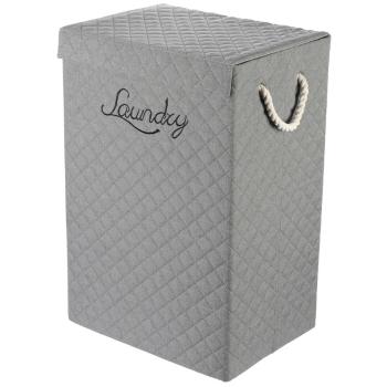 Autronic Coș textil cu mânere și capac, bej