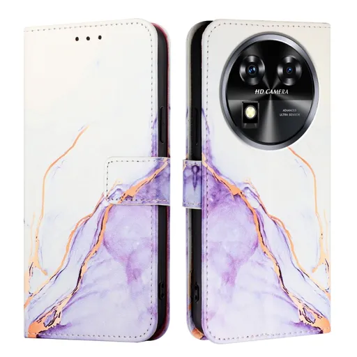 ART MARBLE Peňaženkový kryt pre Oukitel C37 PURPLE