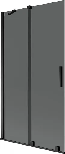 MEXEN/S - Velar dvojkrídlová posuvná vaňová zástena 100 x 150, grafit, čierna 896-100-000-41-70