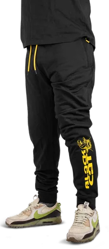 Black cat tepláky black joggers - xl