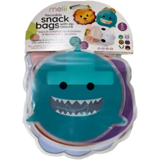 Melii Reusable Snack Bags vrecúška na desiatu/olovrant 6 ks