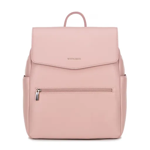 Dámsky batoh z imitácie kože s vreckom na 13" notebook, ružový 100-4Y-917-P