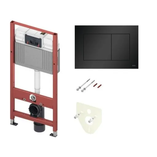 Set do sadrokartónu k WC Tece čierne matné tlačidlo 9.400.414