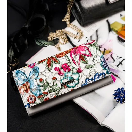 Veľká, viacfarebná dámska peňaženka z prírodnej a ekologickej kože - 4U Cavaldi