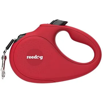 Reedog Senza Basic samonavíjacie vodítko L 50 kg / 5 m páska / červené (8596067302246)