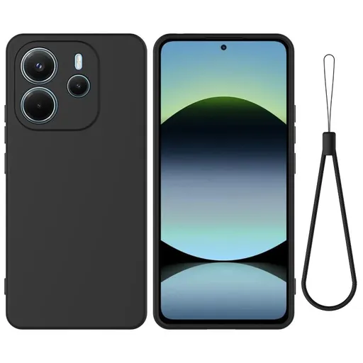 RUBBER Ochranný kryt pre Xiaomi Redmi Note 14 čierny