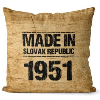 Vankúš Made In + rok (Veľkosť: 40 x 40 cm, rok: 1951)