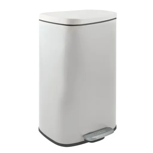 Spirella Spirella pedálový odpadkový kôš akira matná biela oceľ soft-close 50 l 10.21572