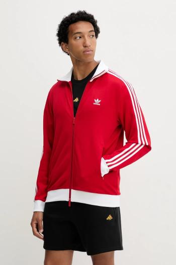Mikina adidas Originals Classic červená farba, vzorovaná, IM4511