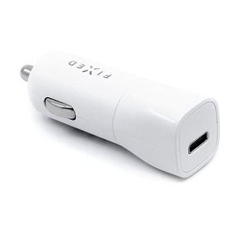 FIXED Car s USB-C výstupom a podporou PD 18 W biela (FIXCC18-C-WH)