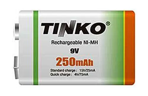 Batéria 6F22 nabíjacia 9V/250mAh TINKO NiMH