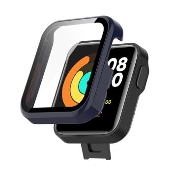 Plastový kryt s ochranným sklom pre Xiaomi Mi Watch Lite modrý