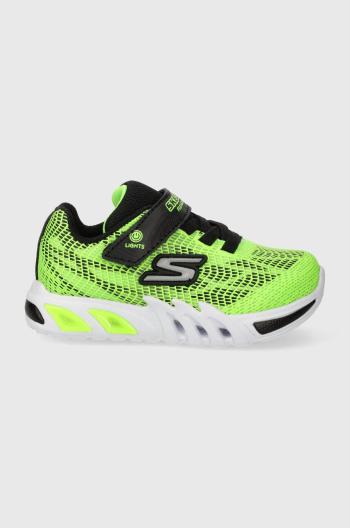 Detské tenisky Skechers FLEX-GLOW ELITE VORLO zelená farba