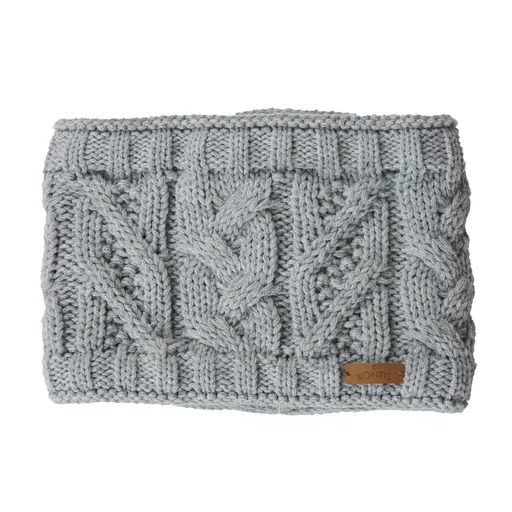 Bontis Široká dámska pletená čelenka - Svetlošedý melír | uni