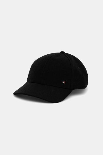 Šiltovka Tommy Hilfiger čierna farba, AM0AM13584