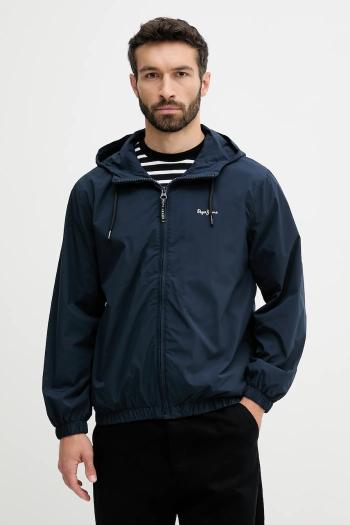 Bunda Pepe Jeans tmavomodrá farba, prechodná, PM403166