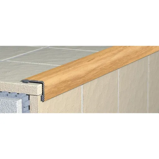 Schodová hrana schodová Havos, hliník, dĺžka 270 cm, výška hrany 9 mm, ALSHD9270