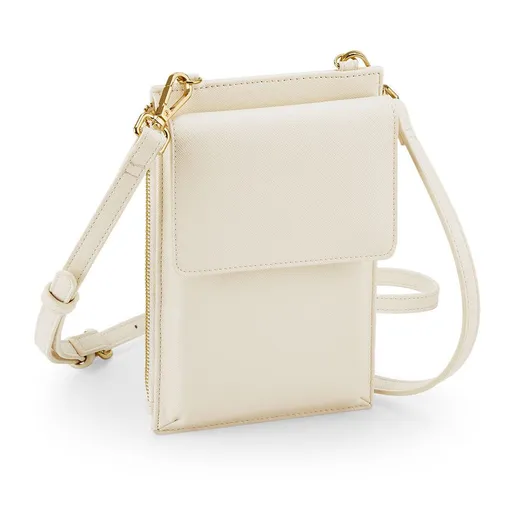 BagBase Dámska minikabelka na mobil - Krémová