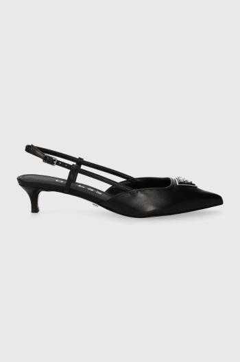 Kožené lodičky Guess JESSON čierna farba, FLPJES LEA05
