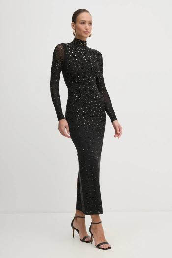 Šaty Marciano Guess čierna farba, midi, rovný strih, 5RGT31 6218A
