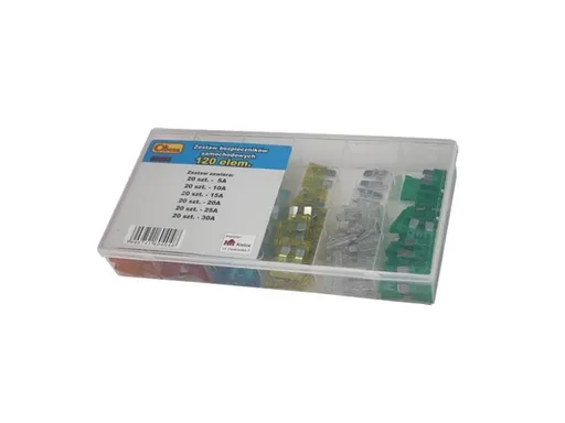 Pojistka nožová, sada 120ks