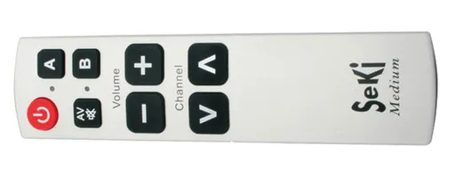 Ovládač diaľkový  SEKI  MEDIUM strieborný pre seniorov - univerzálny - veľké tlačidlá