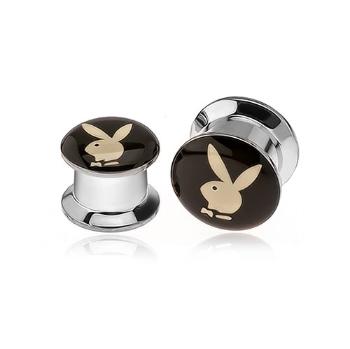 Plug do ucha z chirurgickej ocele, hlava zajačika - Hrúbka: 6 mm 