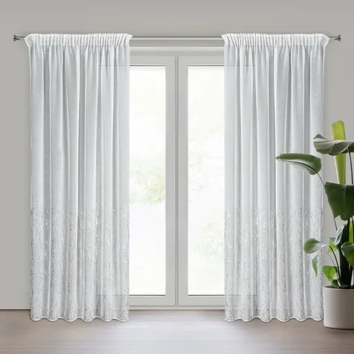 ArtFir Záclona MELIA P | biela/strieborná 140 x 270 cm