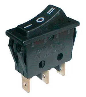 Prepínač kolískový    3pol./3pin (ON)-OFF-(ON) 250V/15A čierny