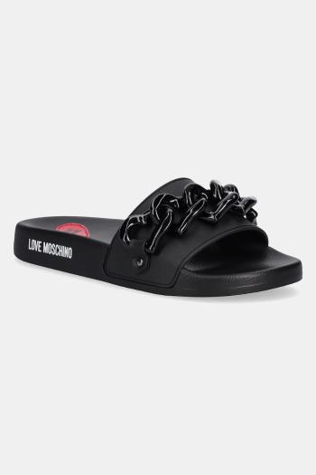 Šľapky Love Moschino dámske, čierna farba, JA28132G1MI17000