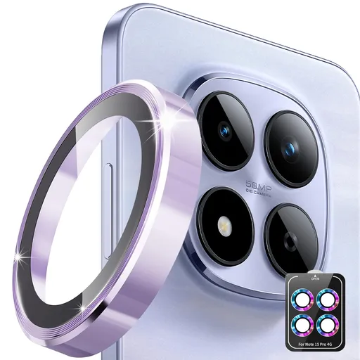 ENKAY ALU Sklo pre fotoaparát Xiaomi Redmi Note 15 Pro PURPLE