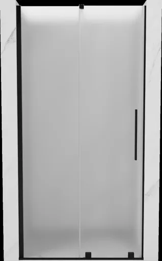 MEXEN/S - Velár posuvné sprchové dvere 110, dekor, čierna 871-110-000-31-70