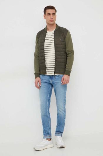 Mikina Pepe Jeans Redditch pánska, zelená farba, jednofarebná, PM582563