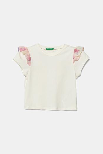 Detské tričko United Colors of Benetton béžová farba, 3P4ZG10IV