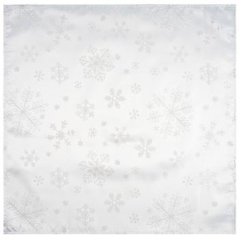 Forbyt Vianočný obrus Snowflakes biela, 77 x 77 cm