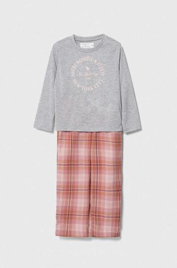 Detské pyžamo Abercrombie & Fitch ružová farba, vzorované