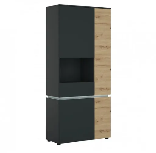 ArtExt Vitrína GRETA V01 L Farba: dub artisan / sivý kosmos