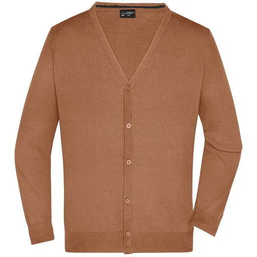 James & Nicholson (Daiber) Pánsky bavlnený sveter JN661 - Camel | XL