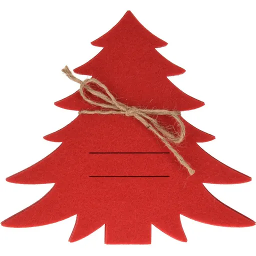Vrecko na príbory X-Mas Tree červená, sada 4 ks