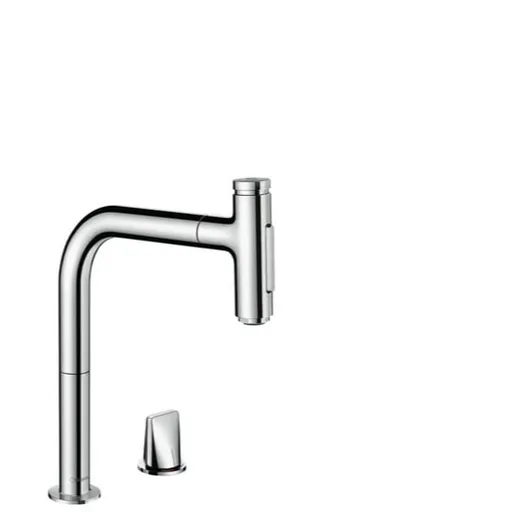 Hansgrohe Metris drezová batéria s vyťahovacou spŕškou, 2 prúdy chróm 73819000