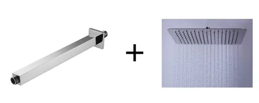 HOPA - Hlavová sprcha ETNA PLUS + Držiak hlavovej sprchy zo stropu, hranatý BAPG8268+ BAPG8255