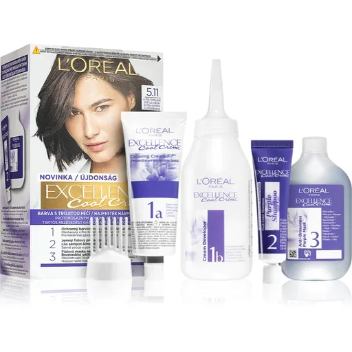 L’Oréal Paris Excellence Cool Creme farba na vlasy odtieň 5.11 Ultra Ash Light Brown 1 ks