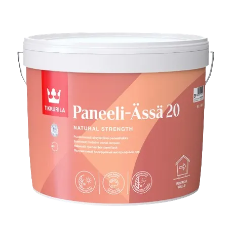 PANEELI ÄSSÄ 20 - Interiérový lak na drevené obklady bezfarebný polomatný 9 L