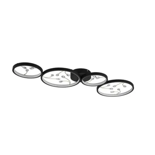 Trio Groovy led stropné osvetlenie čierna tr 642110432 TR642110432