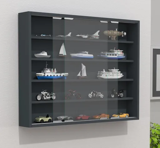 VCM Nástěnná vitrína Agisa L, antracitová