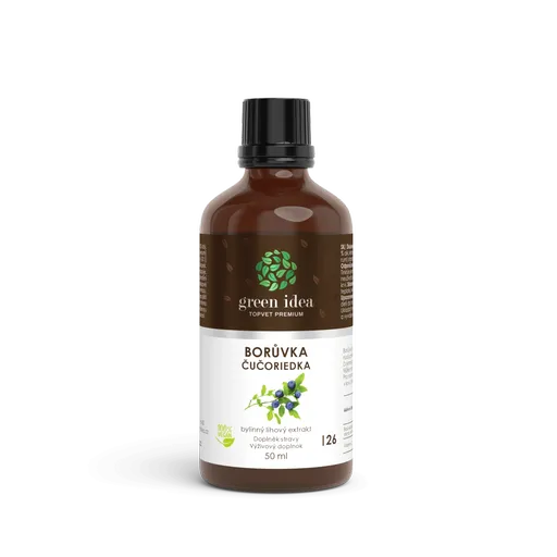 Čučoriedka – tinktúra – kvapky 50 ml – Green idea