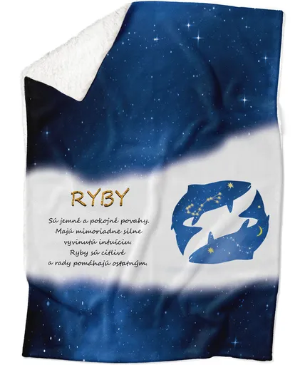 Deka Znamenie Ryby  (21.1. - 20.3.) - modrá (Podšitie baránkom: ÁNO)