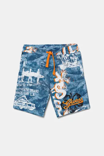 Detské bavlnené šortky Guess